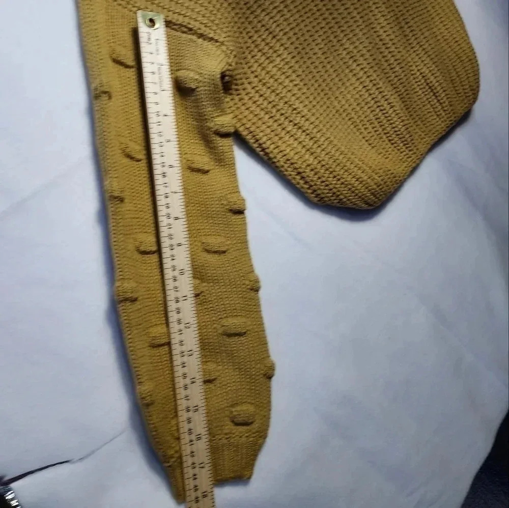 NWT Moon & Madison Chunky Sweater  XS Mustard Color - Picture 10 of 11